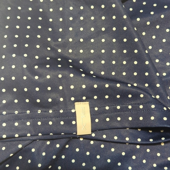 RLX Ralph Lauren men's French Navy round Hill dot golf T-shirt. - Picture 9 of 10